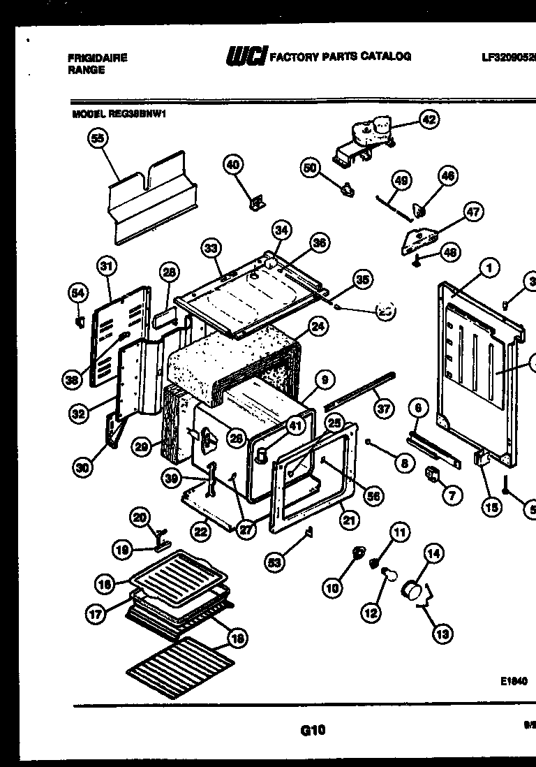 Frigidaire REG38BNL1 body parts diagram