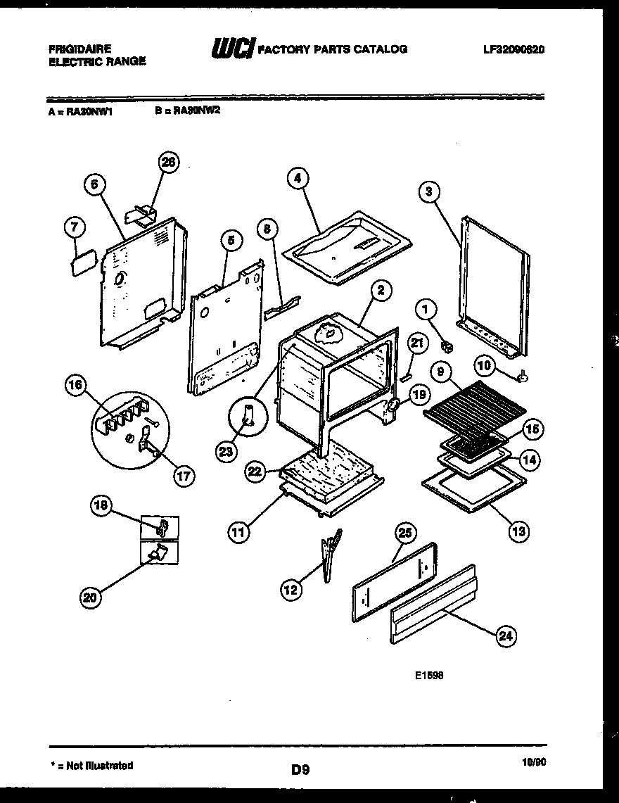 Frigidaire RA30NW1 body parts diagram