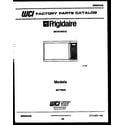 Frigidaire MCT690N front cover diagram