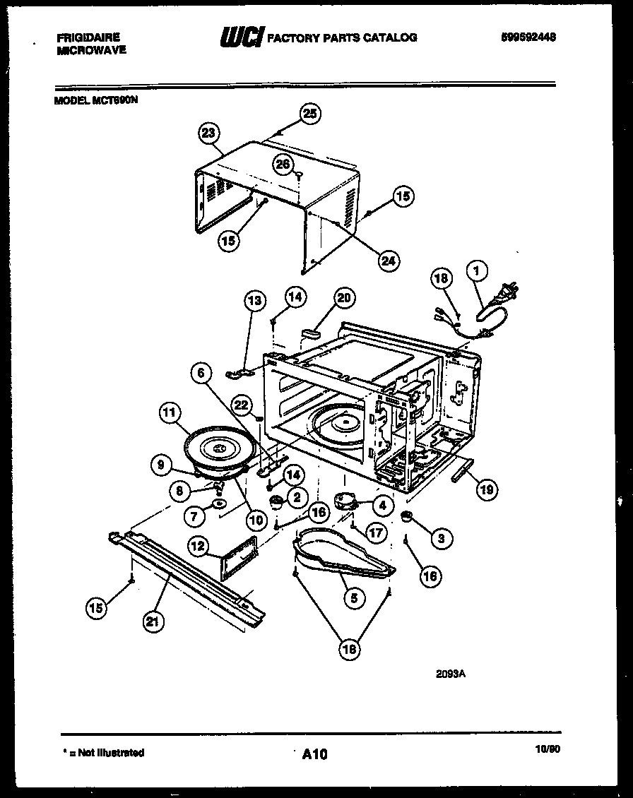 Frigidaire MCT690N body parts diagram