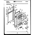 Frigidaire FPCE21TNH0 door parts diagram