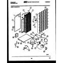 Frigidaire FPCE24VWFA1 system and automatic defrost parts diagram