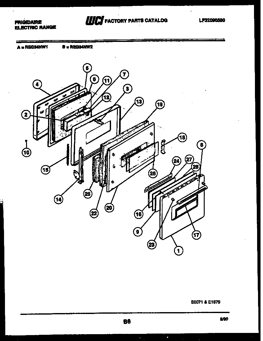 Frigidaire REG34NW2 door parts diagram