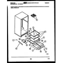Frigidaire FPES18TLW3 shelves and supports diagram