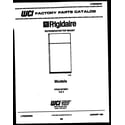 Frigidaire FPCE19TNW1 cover page diagram