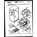Frigidaire FPCE21TNW2 shelves and supports diagram