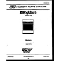 Frigidaire G30LPNW1 cover diagram