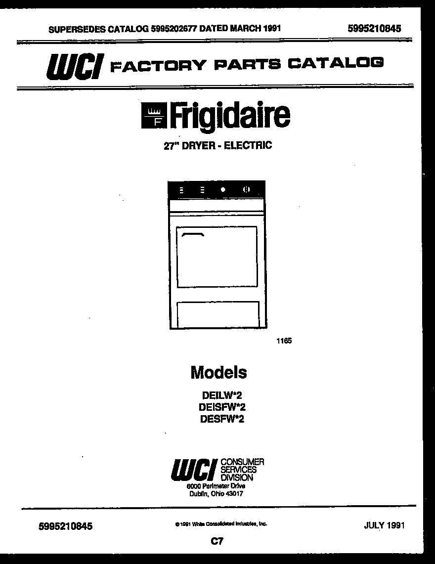 Frigidaire DEILW2 null diagram