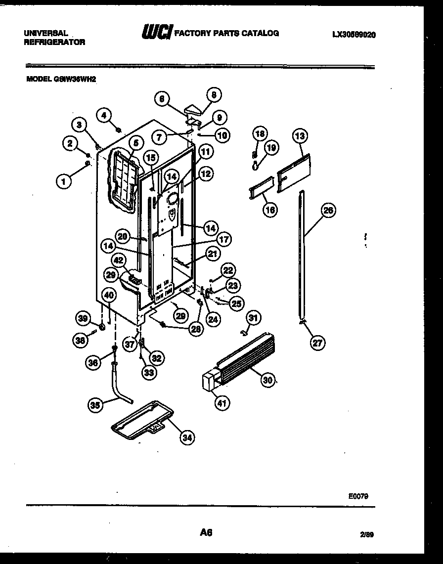 Frigidaire GSIW36CH2 cabinet parts diagram