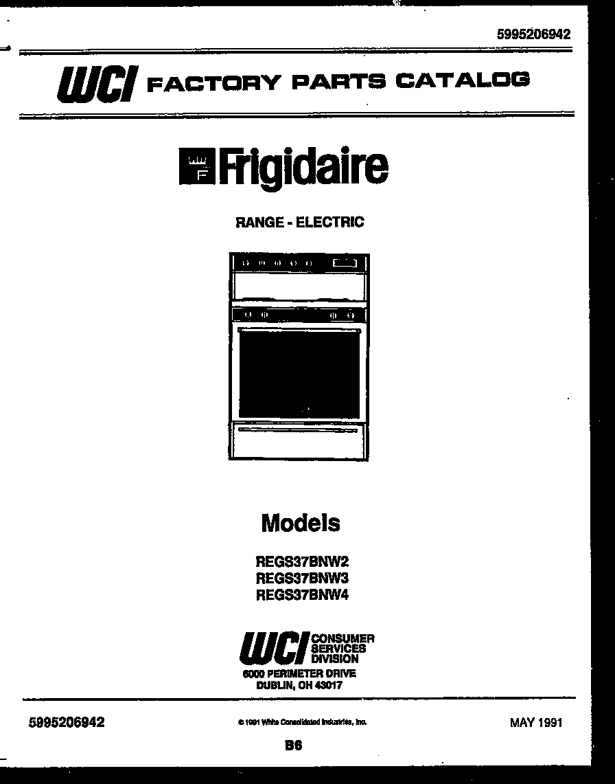 Frigidaire REGS37BNL3 cover diagram