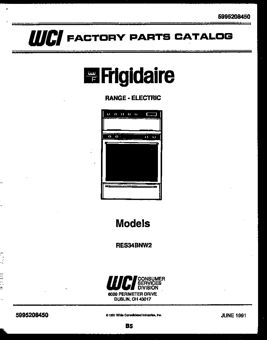 Frigidaire RES34BNW2 cover diagram