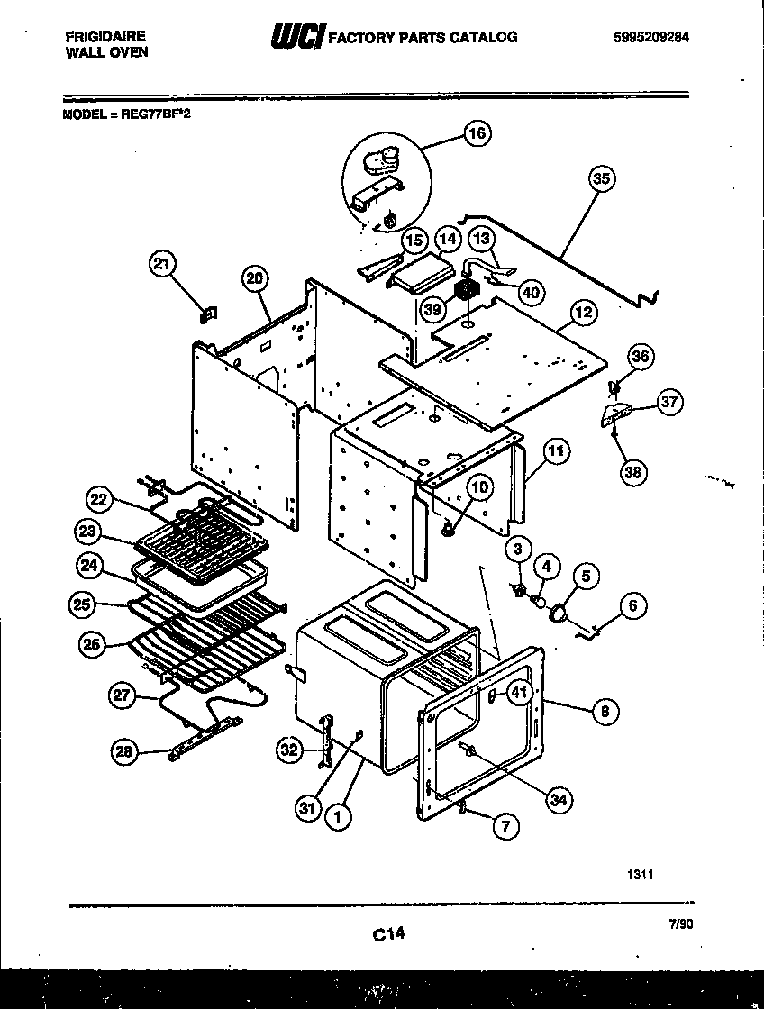 Frigidaire REG77BF2 body parts diagram