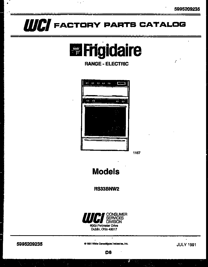 Frigidaire RS33BNW2 cover diagram