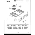 Frigidaire GPG34BNW3 cooktop parts diagram
