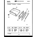 Frigidaire GPG34BNW3 drawer parts diagram