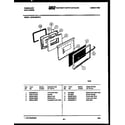 Frigidaire GCG34BNW3 door parts diagram