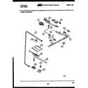 Frigidaire GCG34BNW3 burner, manifold and gas control diagram