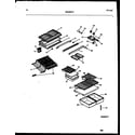 Frigidaire GTN198HH3 shelves and supports diagram