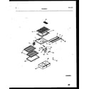 Frigidaire FP18TFL4 shelves and supports diagram