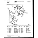 Frigidaire GG32NW3 burner, manifold and gas control diagram