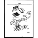 Frigidaire FPCE21TPH0 shelves and supports diagram