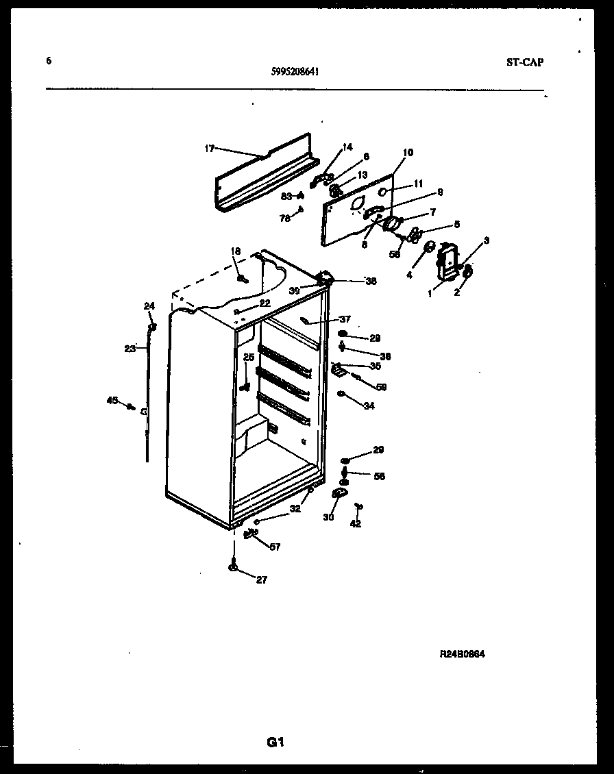 Frigidaire ATN130HK1 cabinet parts diagram