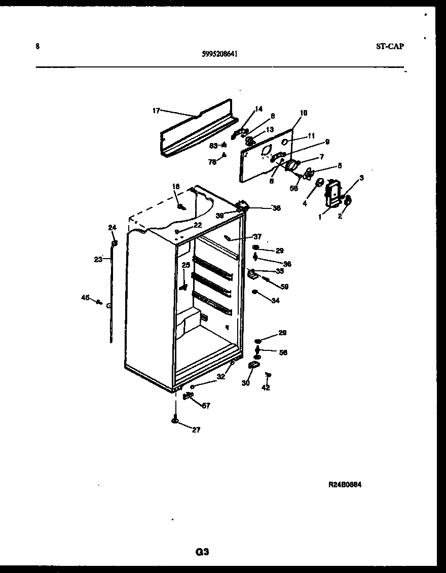 Frigidaire ATN130HK1 cabinet parts diagram