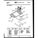 Frigidaire REG433MDW5 cooktop and broiler parts diagram