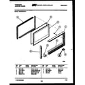 Frigidaire REG638BNL2 upper oven door parts diagram