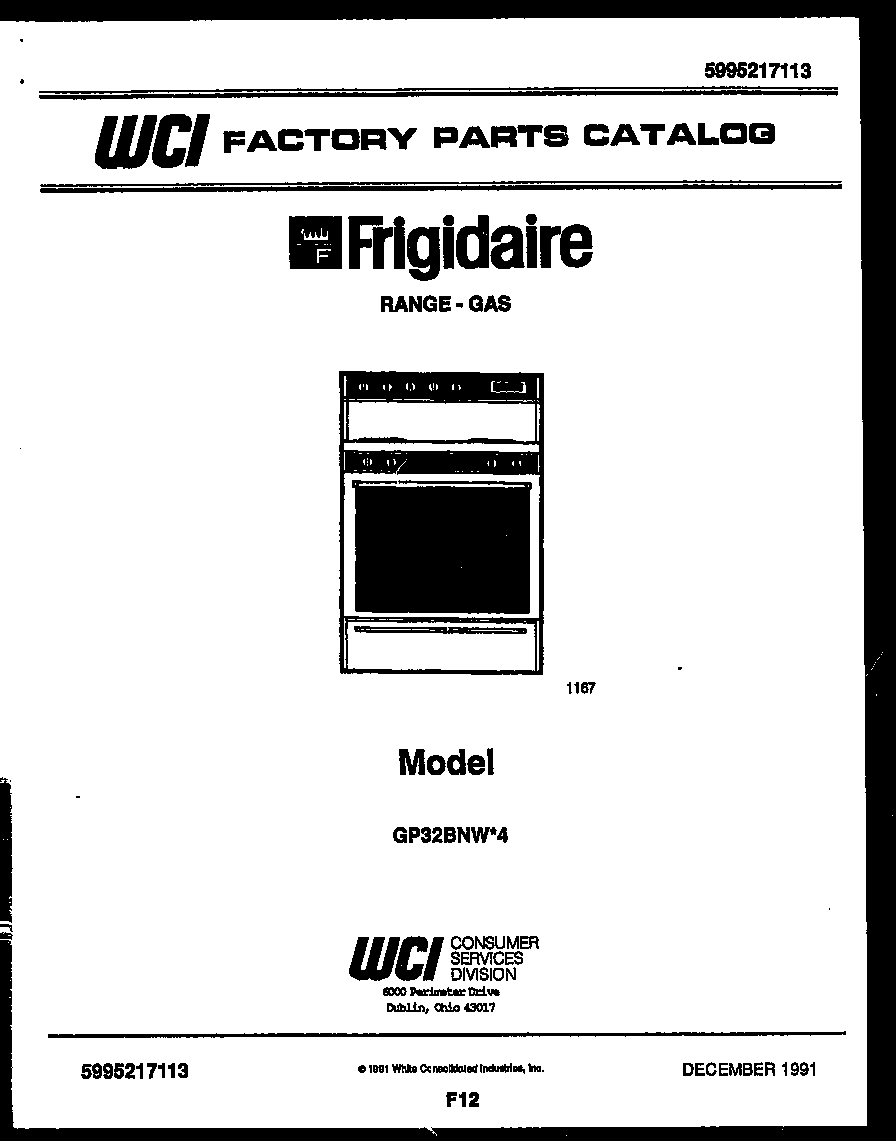 Frigidaire GP32BNW4 cover diagram