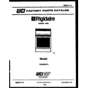 Frigidaire GP32BNW4 cover diagram