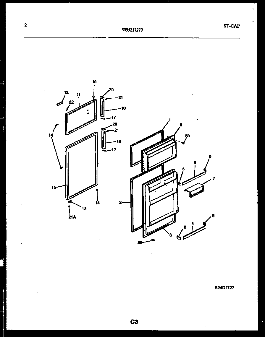 White-Westinghouse GTN160HK1 door parts diagram