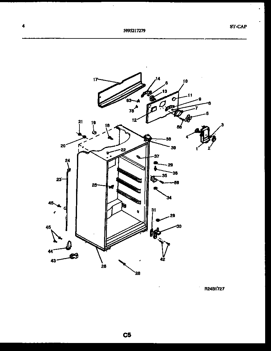 White-Westinghouse GTN160HK1 cabinet parts diagram