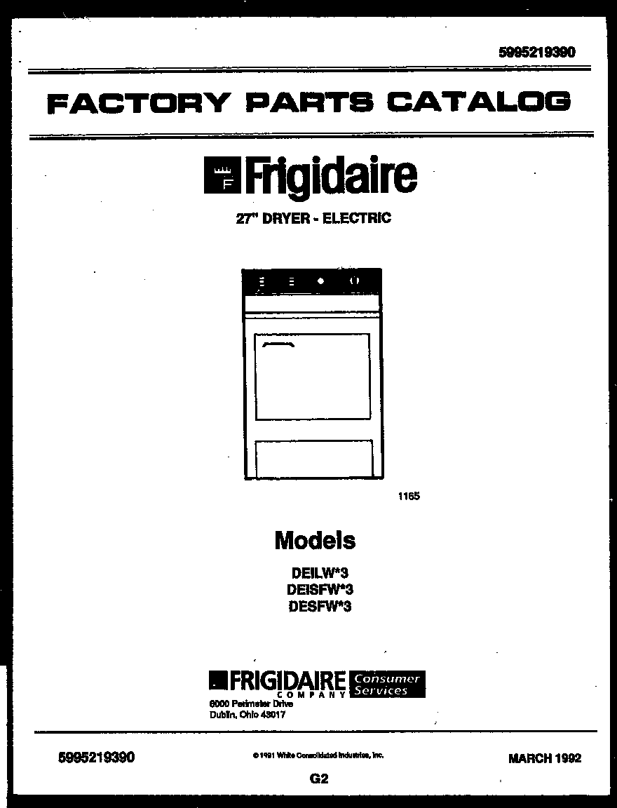 Frigidaire DEILL3 null diagram