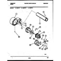 Frigidaire DGILW3 blower and drive parts diagram