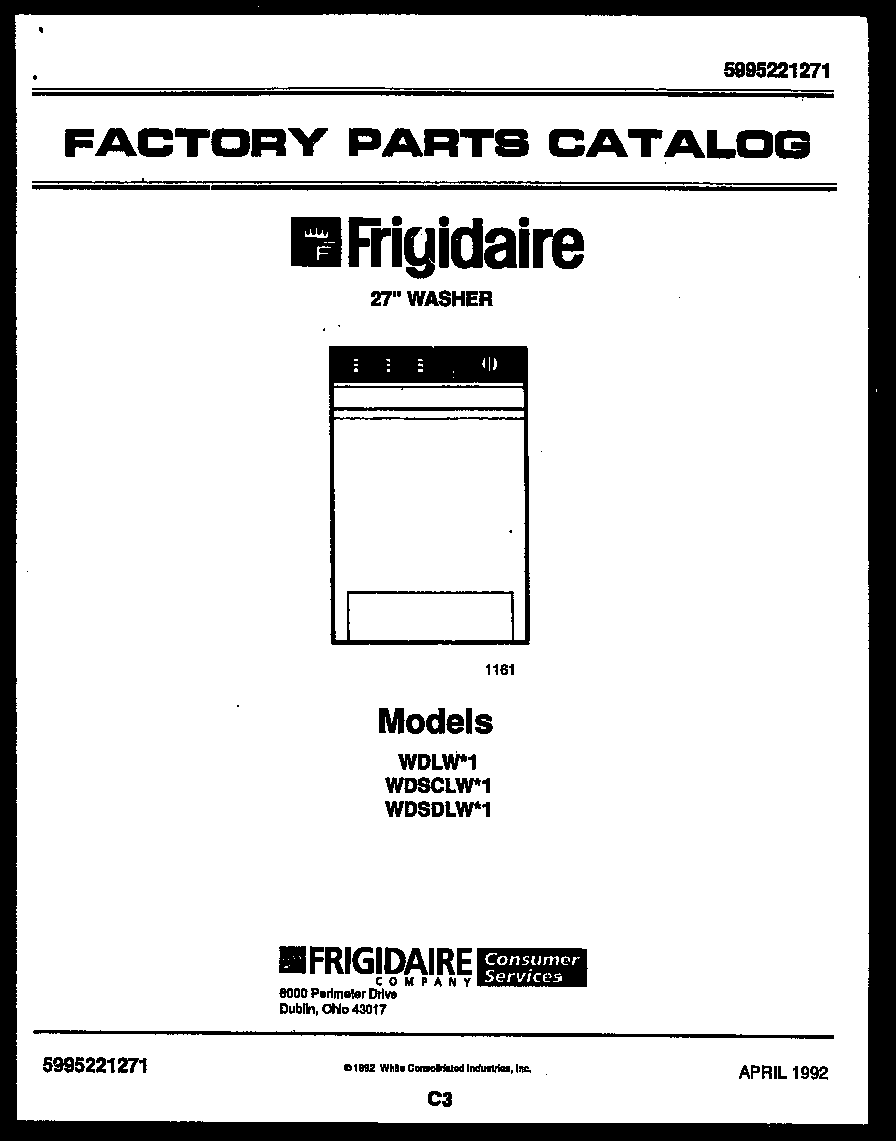 Frigidaire WDSCLL1 null diagram