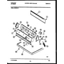 Frigidaire DE6420RW1 console and control parts diagram