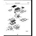 Frigidaire FPGS18TIPL0 shelves and supports diagram