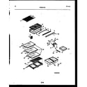 Frigidaire FPES21TIRL0 shelves and supports diagram