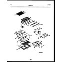 Frigidaire FPES21TIRL0 shelves and supports diagram