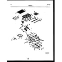 Frigidaire FPES19TRW0 shelves and supports diagram