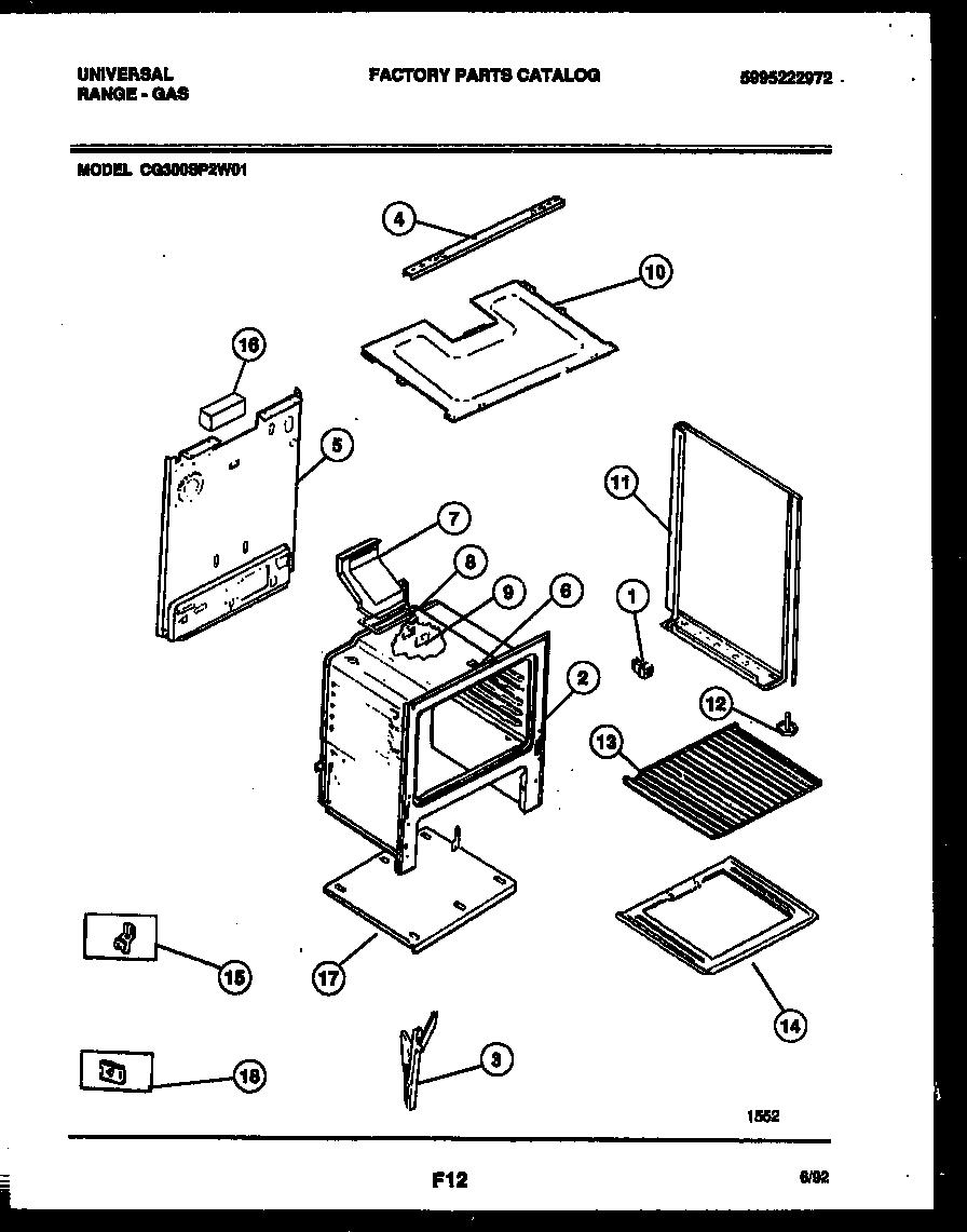 White-Westinghouse CG300SP2Y1 body parts diagram