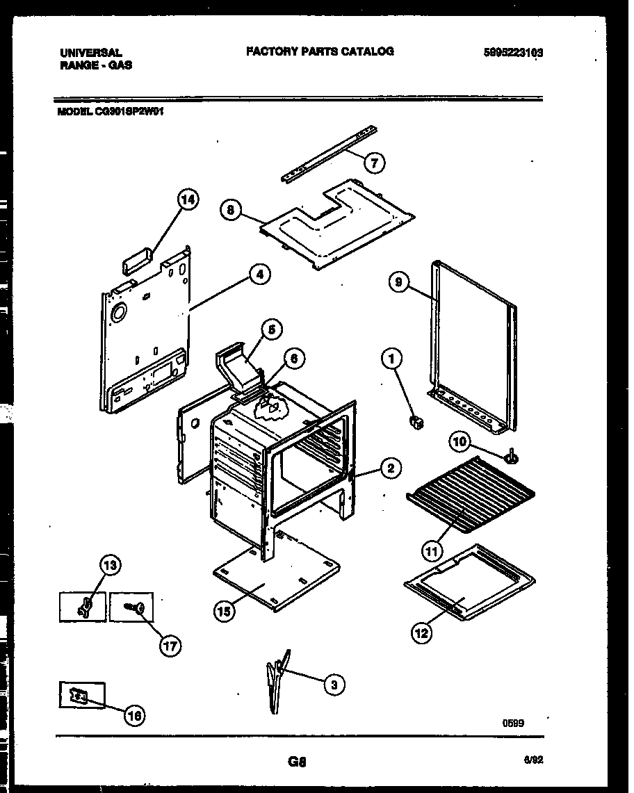 Kelvinator CG301SP2D1 body parts diagram