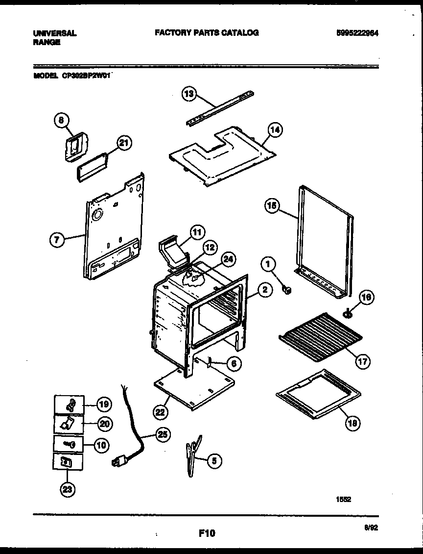 Gibson CP302BP2W1 body parts diagram