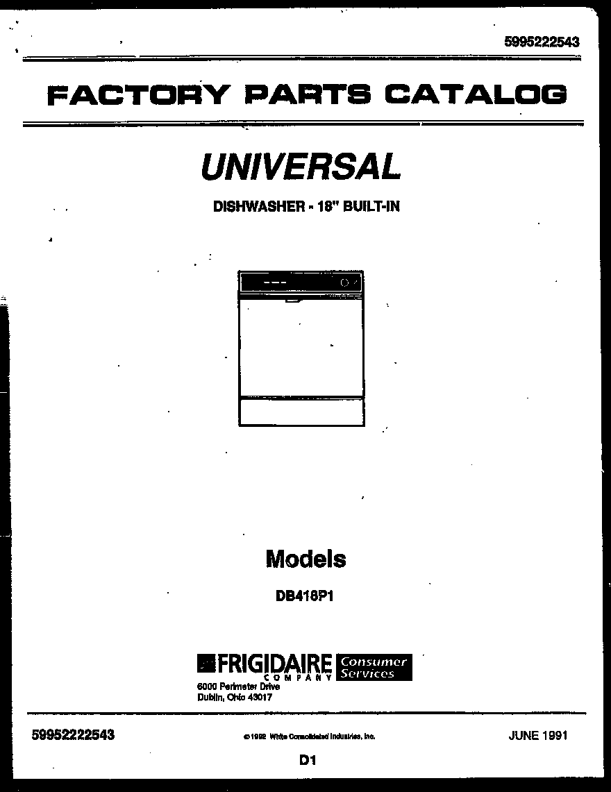 Tappan DB418PW1 null diagram