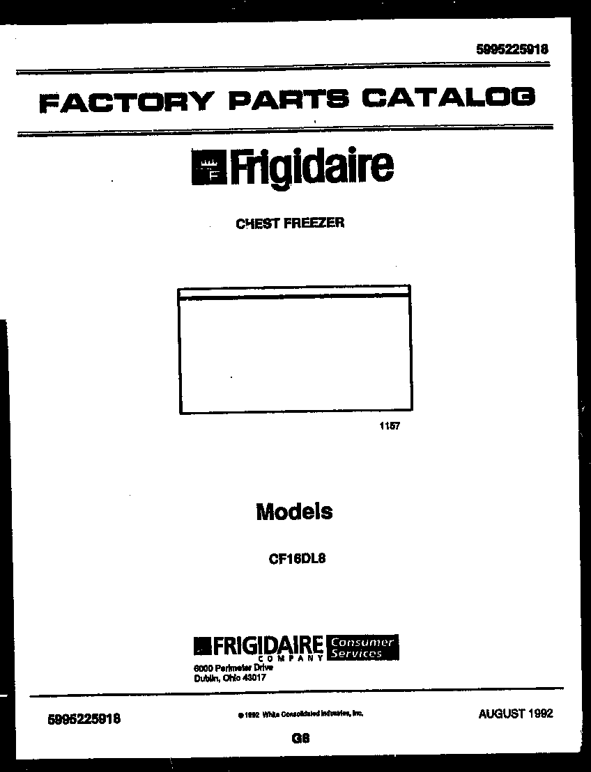 Frigidaire CF16DL8 null diagram