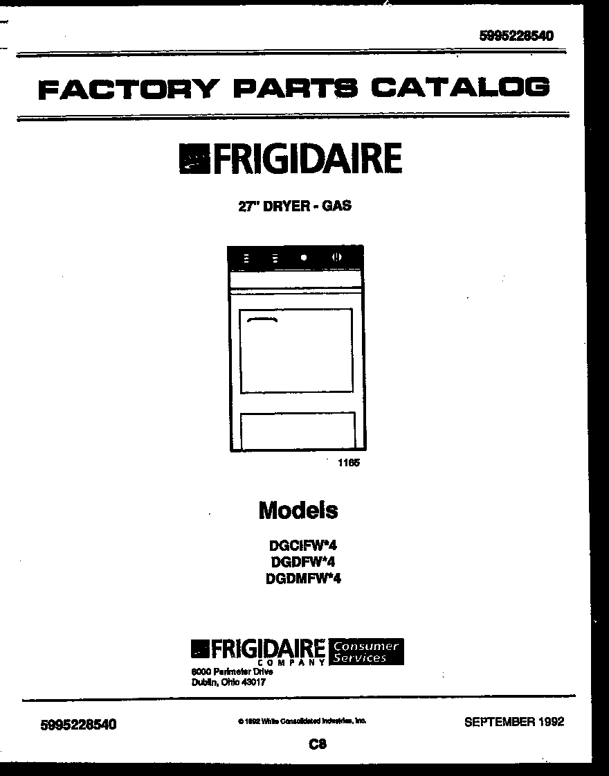 Frigidaire DGDMFL4 null diagram