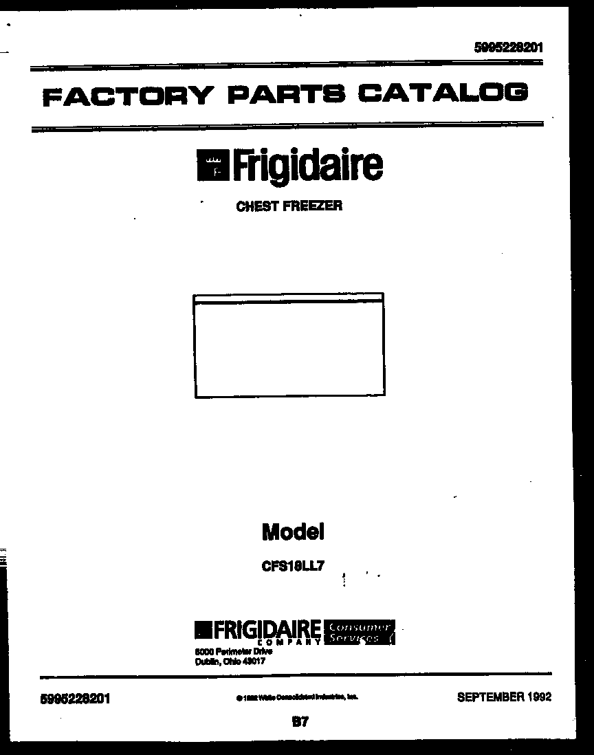 Frigidaire CFS18LL7 null diagram