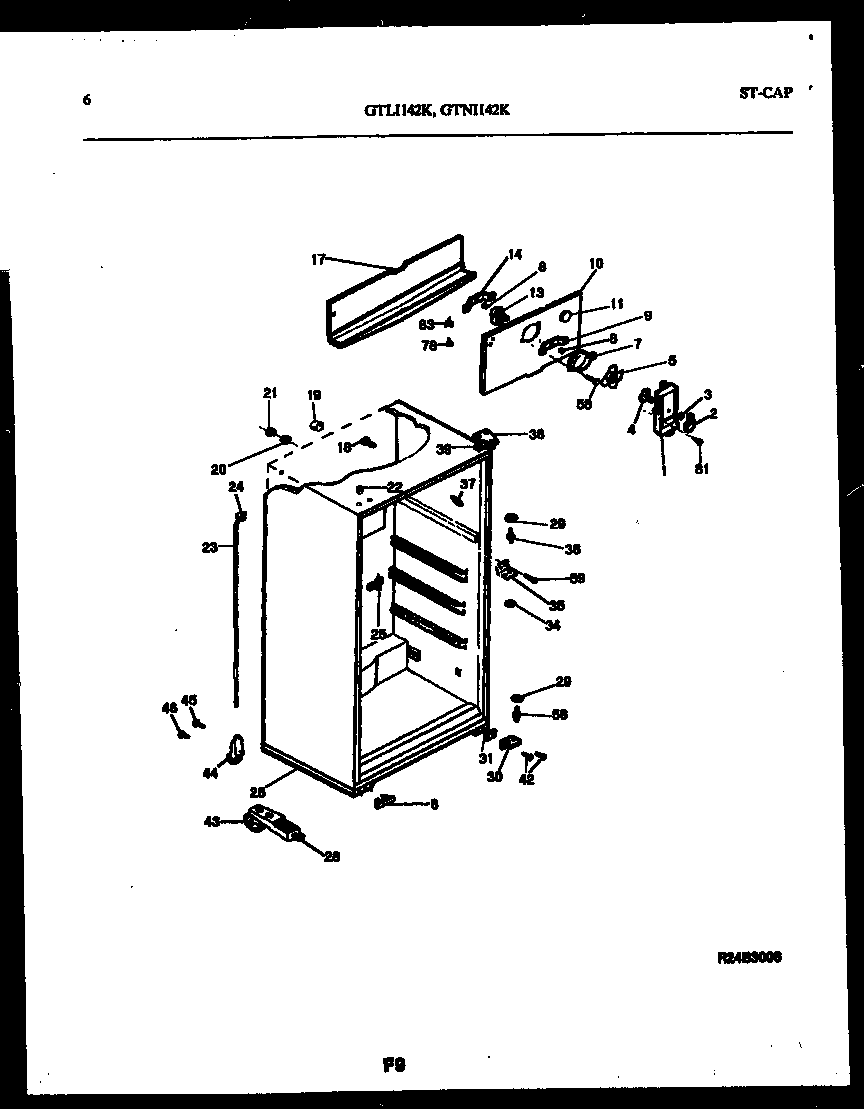Gibson GTNI142WK2 cabinet parts diagram