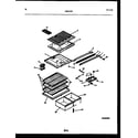 Frigidaire FPD17TPW2 shelves and supports diagram